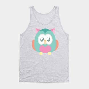 Colorful owl Tank Top